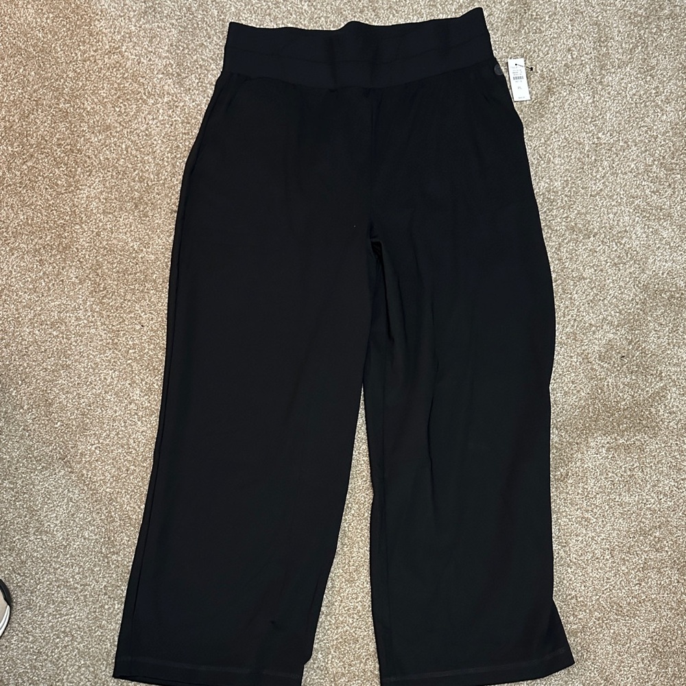 Talbots Black Wide Leg Petite Pants